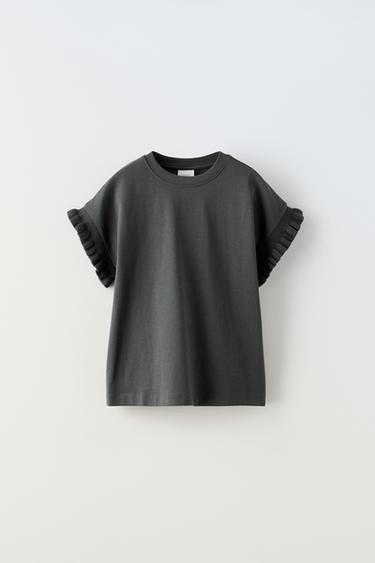 CAMISETA RIB RIZO - Gris antracita de Zara
