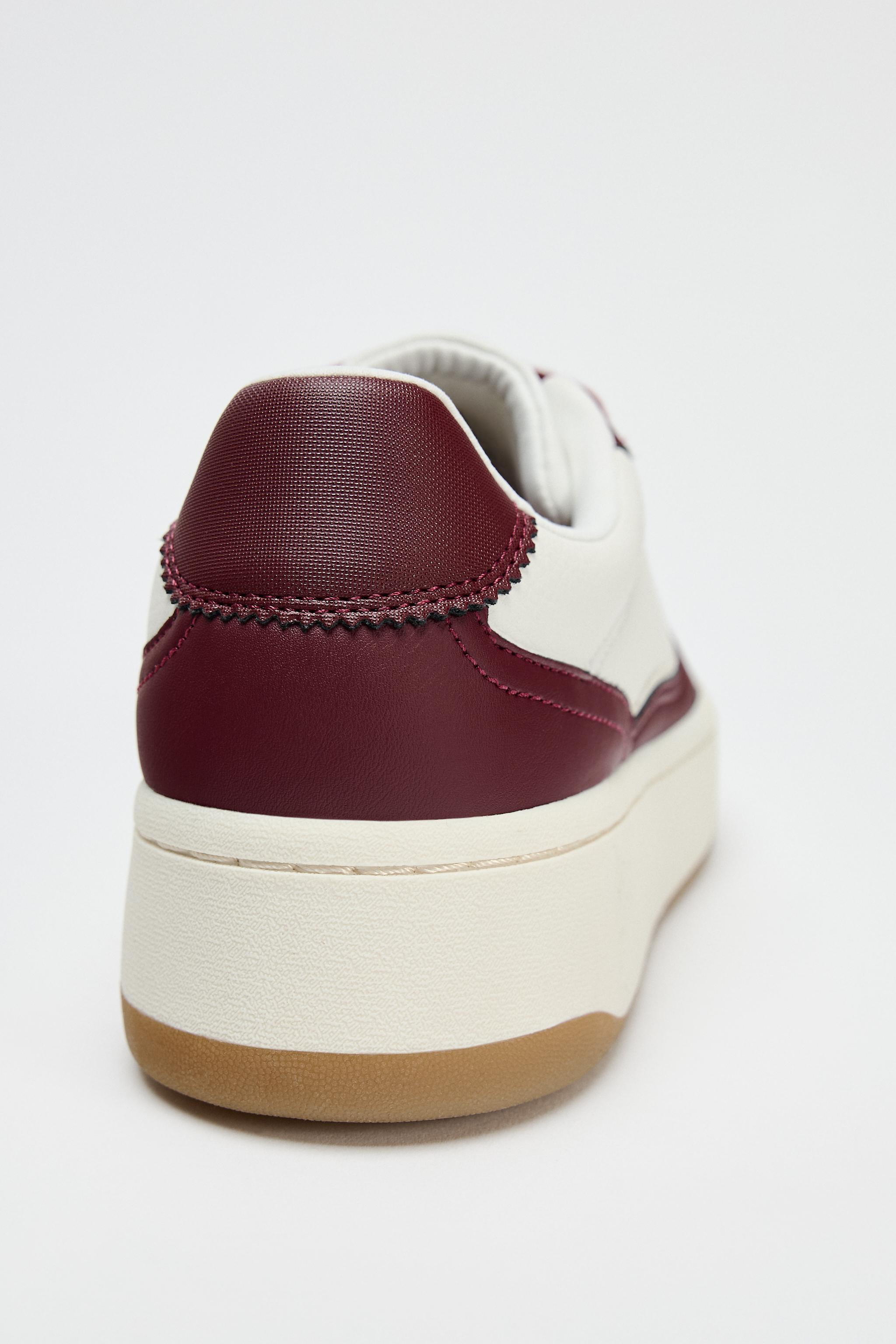 【ZARA】スニーカー バーガンディ | 5413/510/025 スペイン発送 ZARA スポーツシューズ 上品カジュアル 今季新作