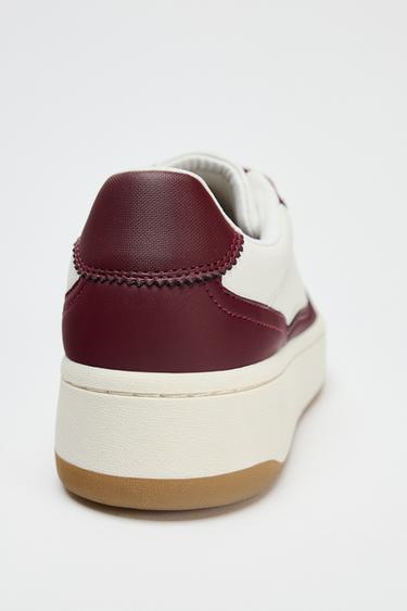 COLOUR-BLOCK TRAINERS - Burgundy Red by Zara - Image 3