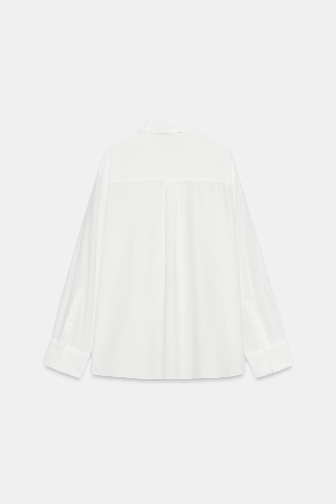 ZW COLLECTION SOLID BIB-FRONT SHIRT — Oyster-white