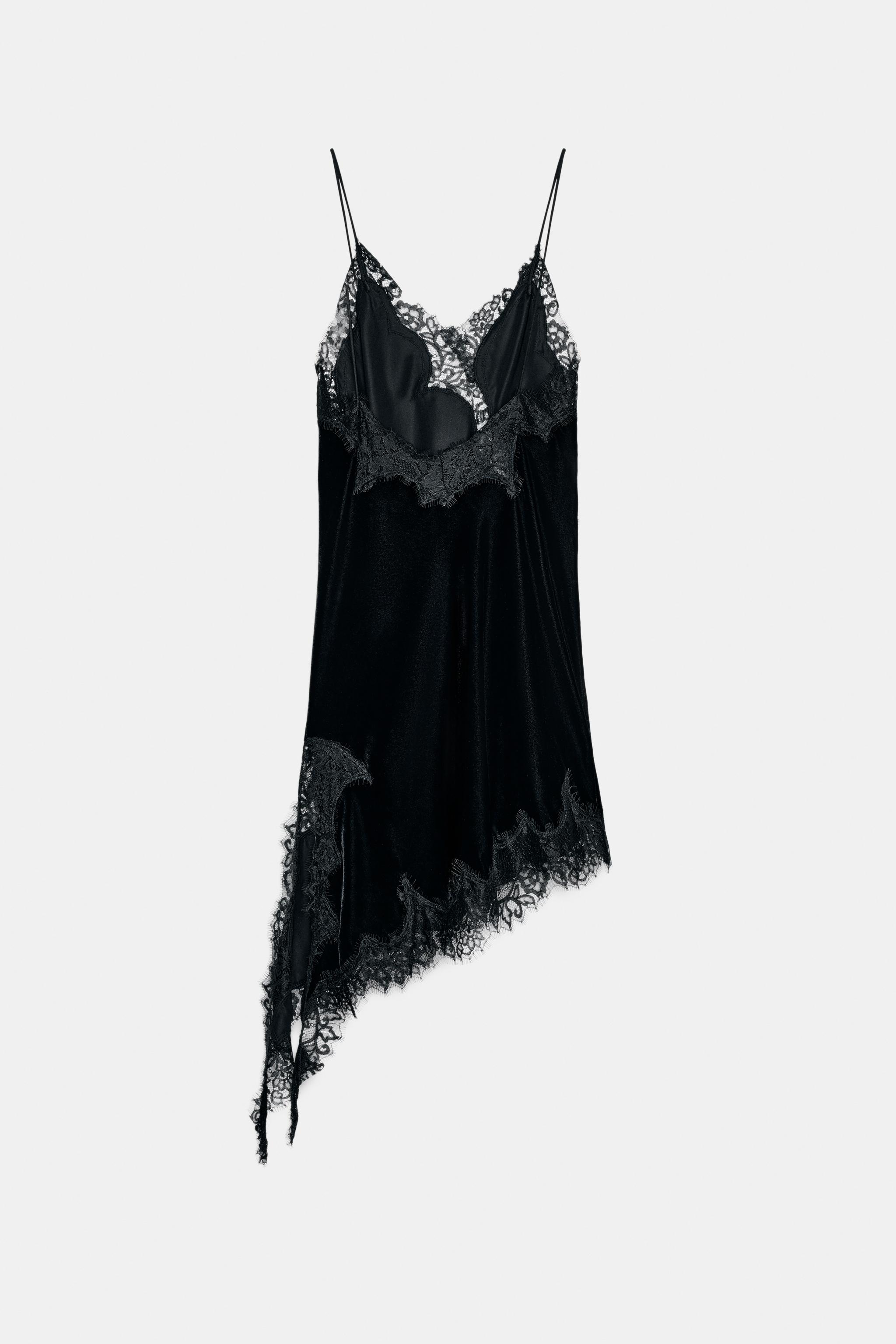 ZW COLLECTION VELVET LACE DRESS - Black | ZARA Australia ZW COLLECTION VELVET LACE DRESS - Black | ZARA Australia