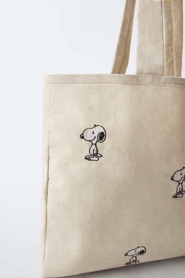 SNOOPY PEANUTS™ SHOPPER BAG - Ecru White by Zara - Image 2