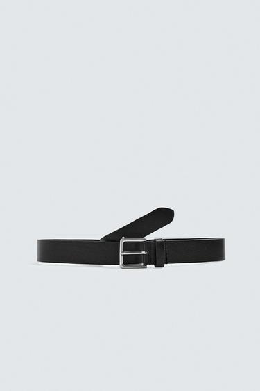 CINTURÓN BÁSICO PIEL - Negro de Zara - Imagen 0
