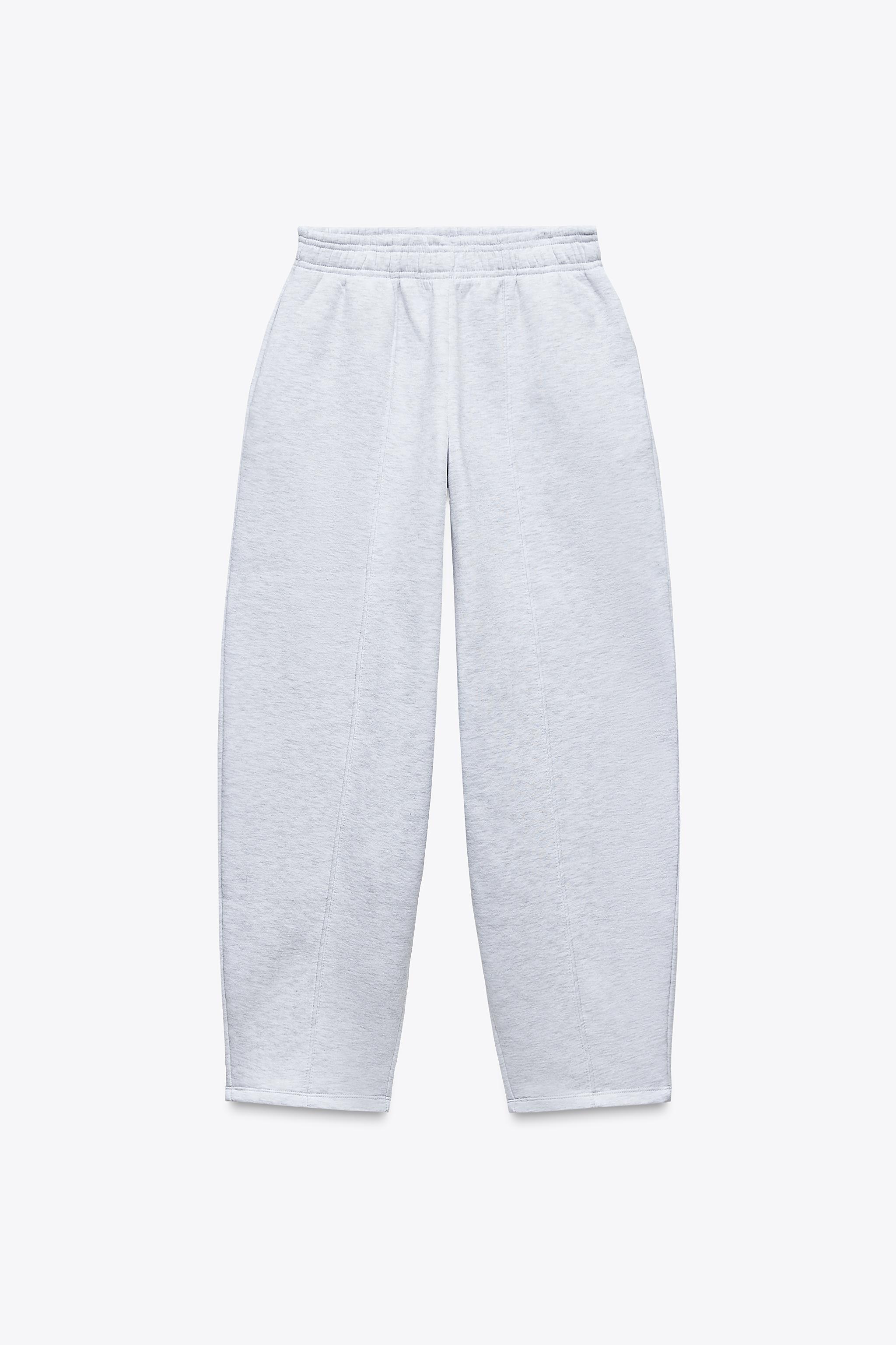 キャロットフィットスウェットパンツ - エクリュ | ZARA Japan