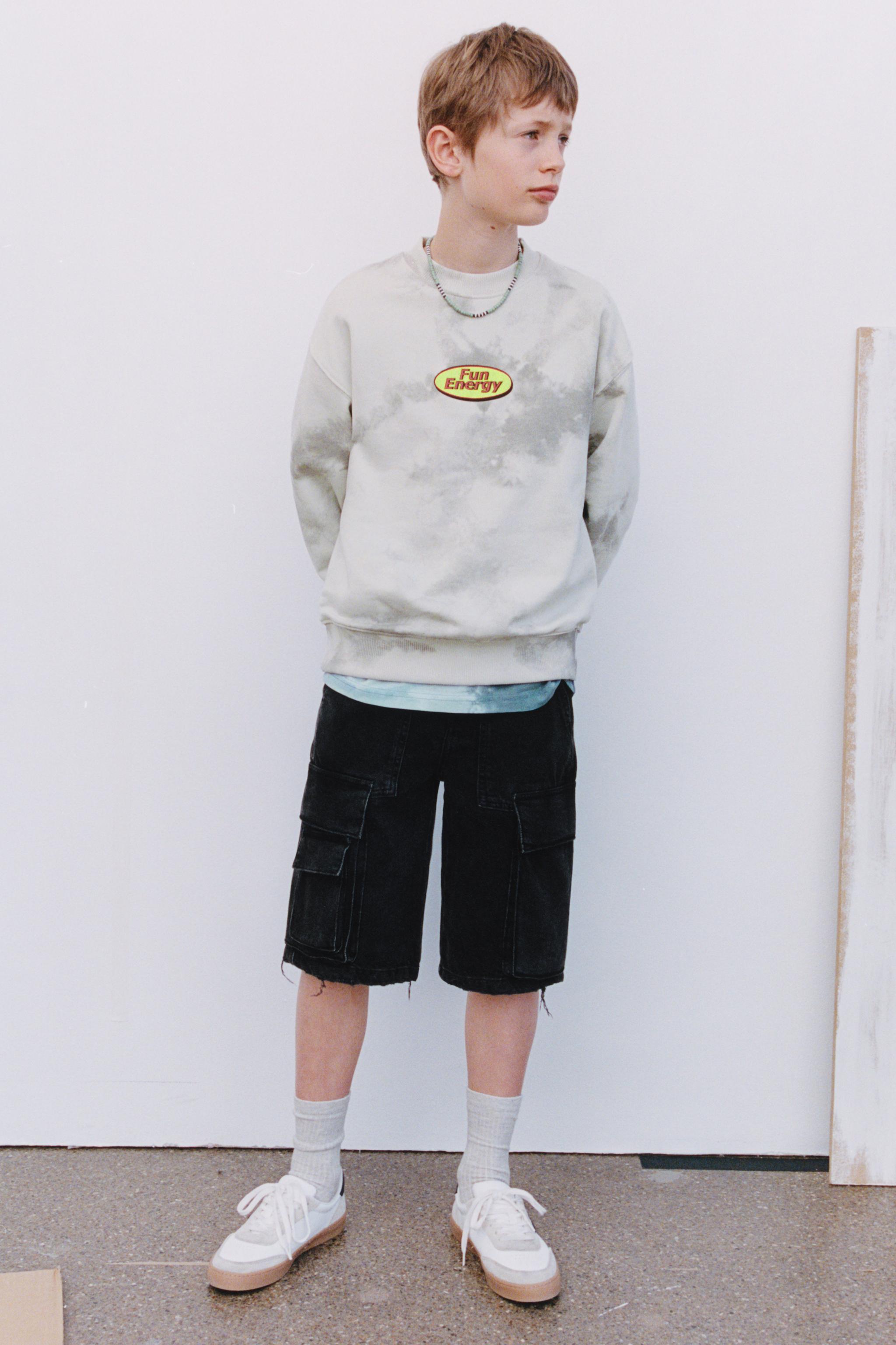 TIE-DYE PRINT SWEATSHIRT - Light gray | ZARA United States