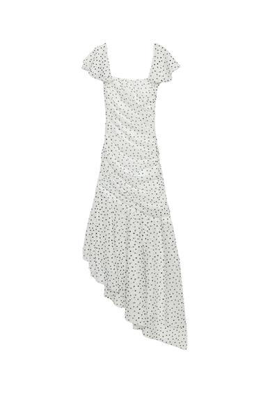 MIDI DRESS WITH DOTS - Black / White by Zara