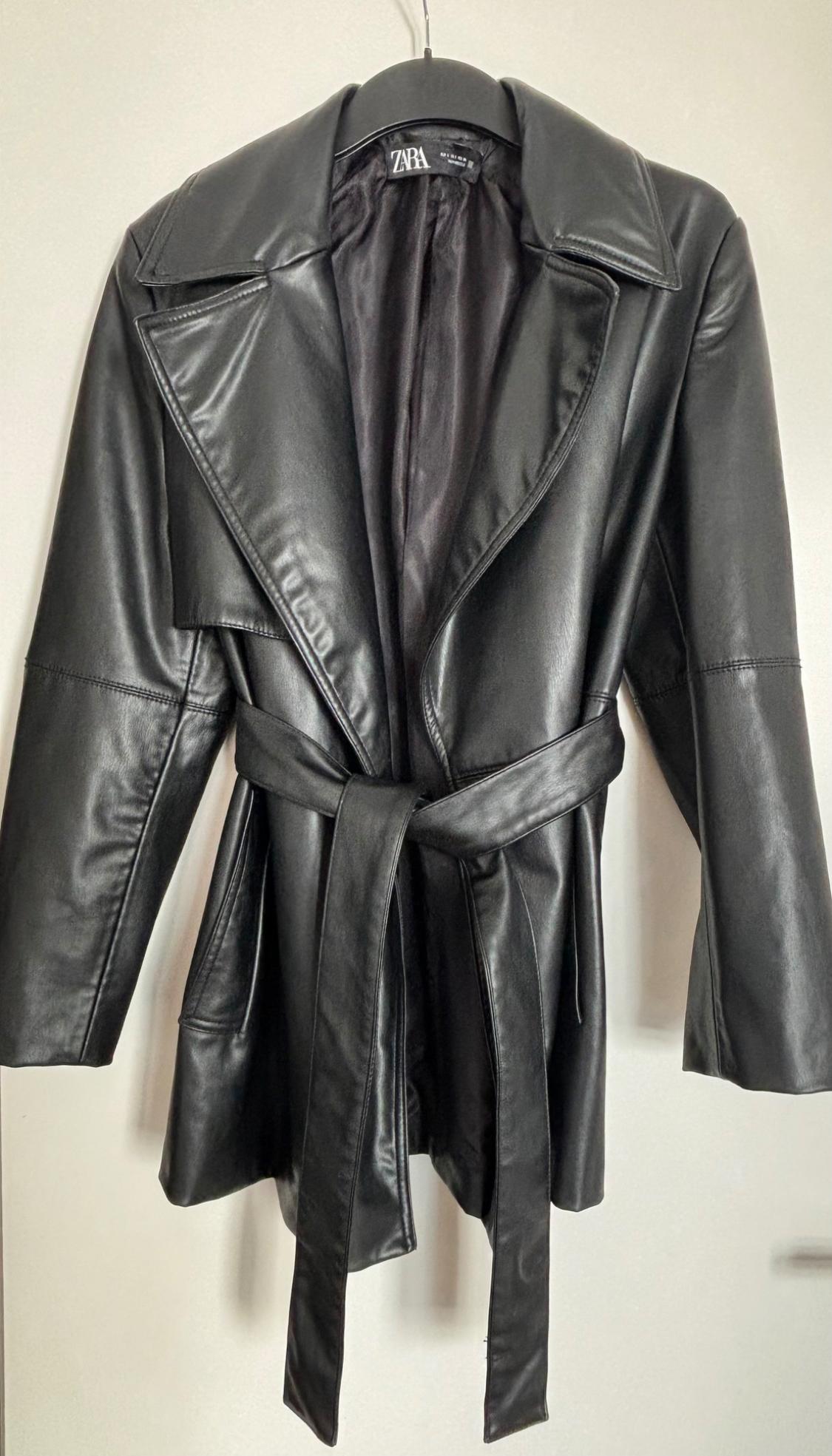 SHORT FAUX LEATHER TRENCH COAT - Image 2