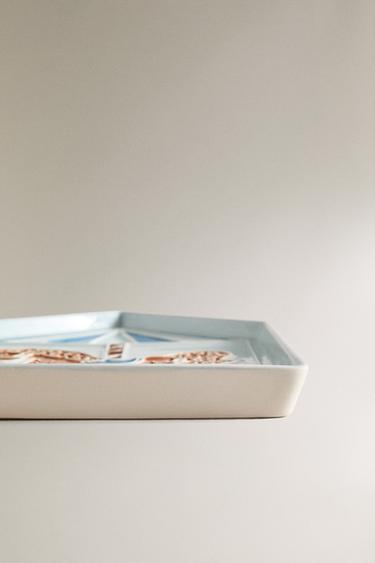 CHILDREN'S STONEWARE CHRISTMAS HORSE PLATE - Multicoloured by Zara - Image 3