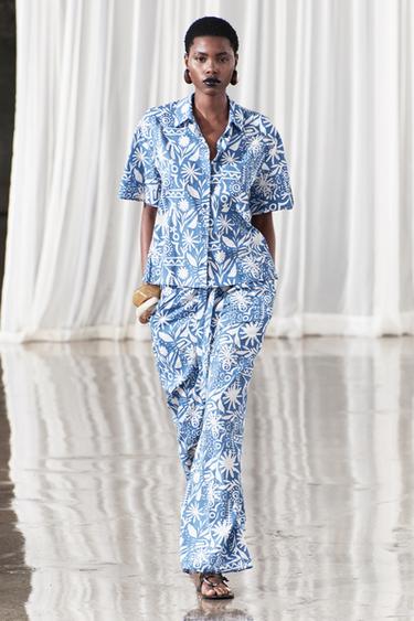 CHOʻNTAKLI KOʻYLAK ZW COLLECTION - Och koʻk Zara tomonidan - Tasvir 0