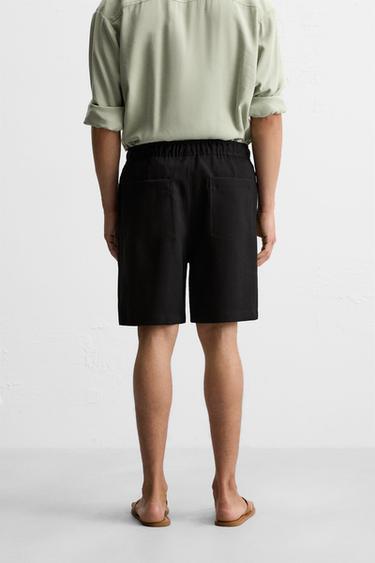 BERMUDA FLUIDE PLIS - Noir de Zara - Image 2