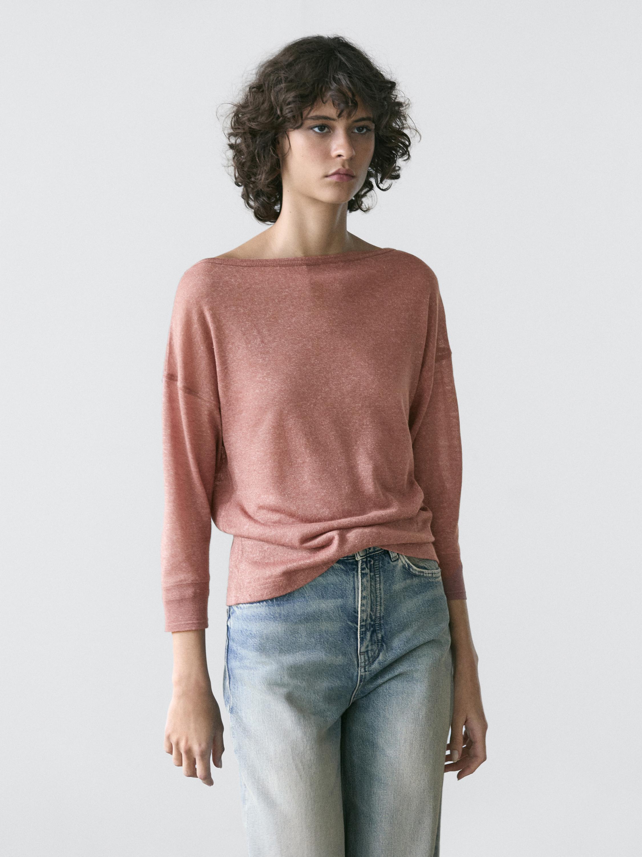 Lightweight wool linen blend T-shirt