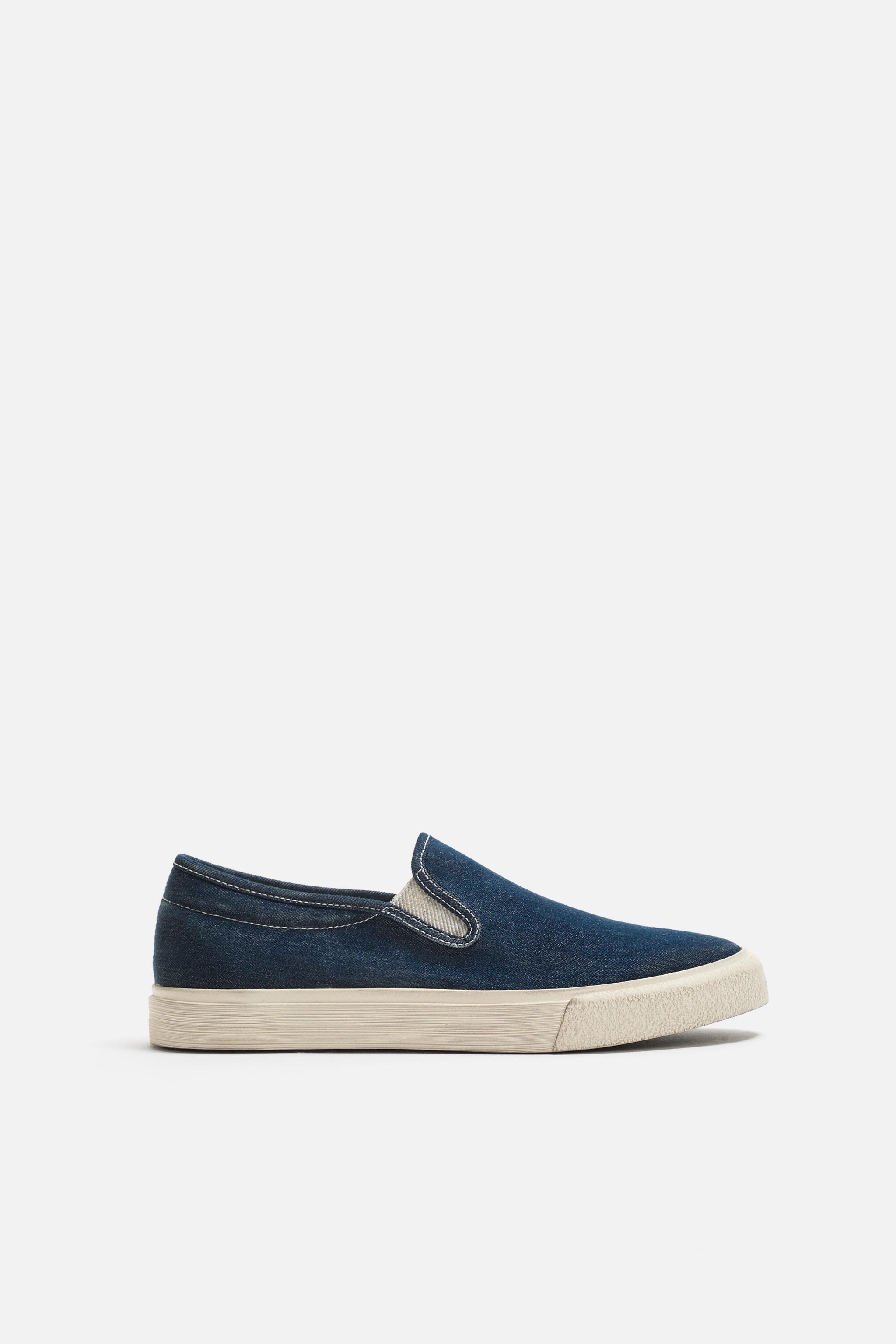 【ZARA】スリッポンデニムスニーカー スリッポンデニムスニーカー - ダークブルー | ZARA Japan / 日本