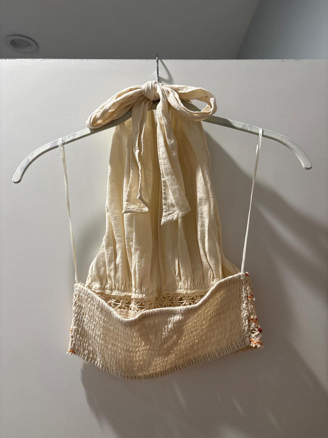 MIXED CROCHET TOP WITH BEADS - Image 2