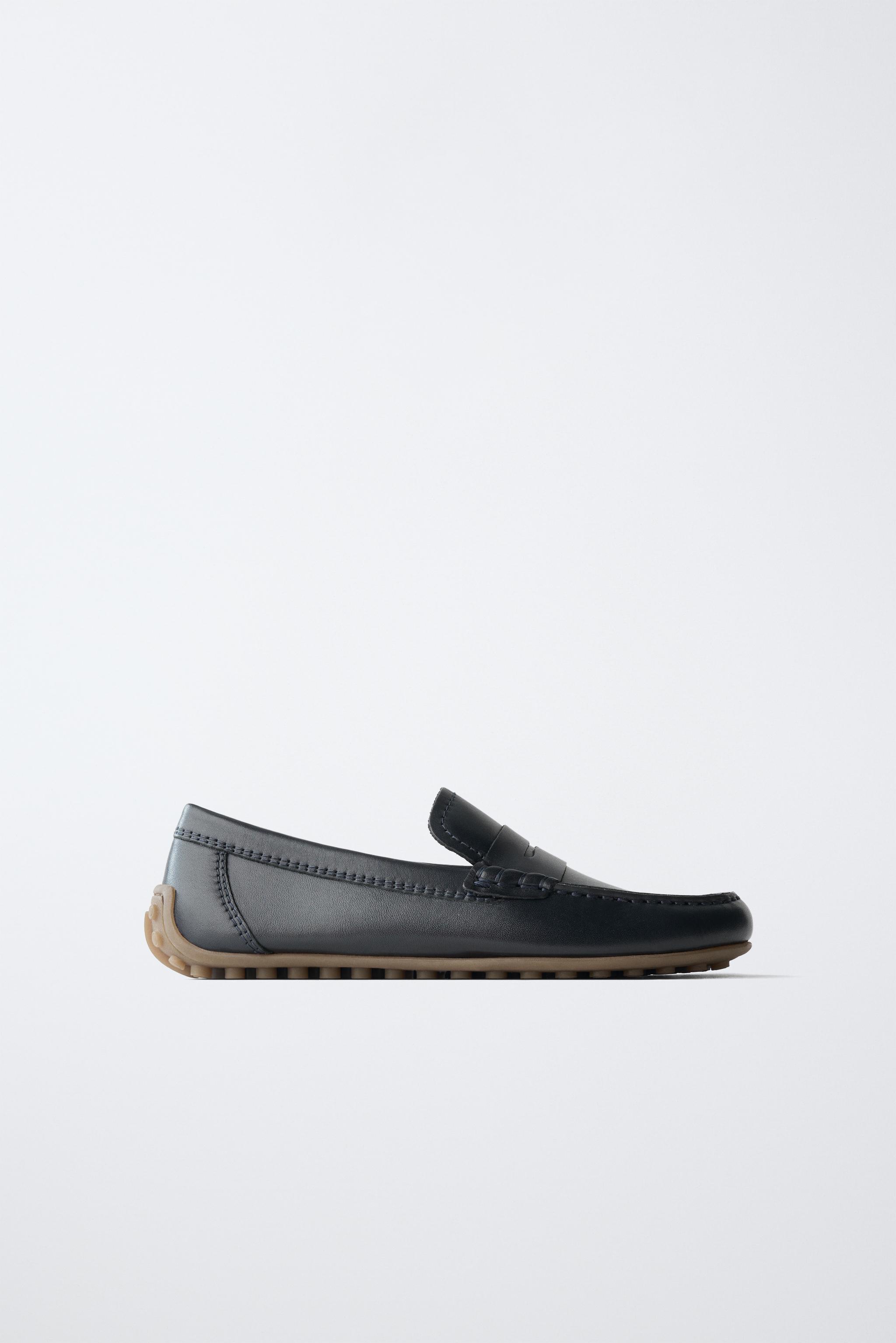 Обувь Zara CLASSIC LEATHER DECK SHOES