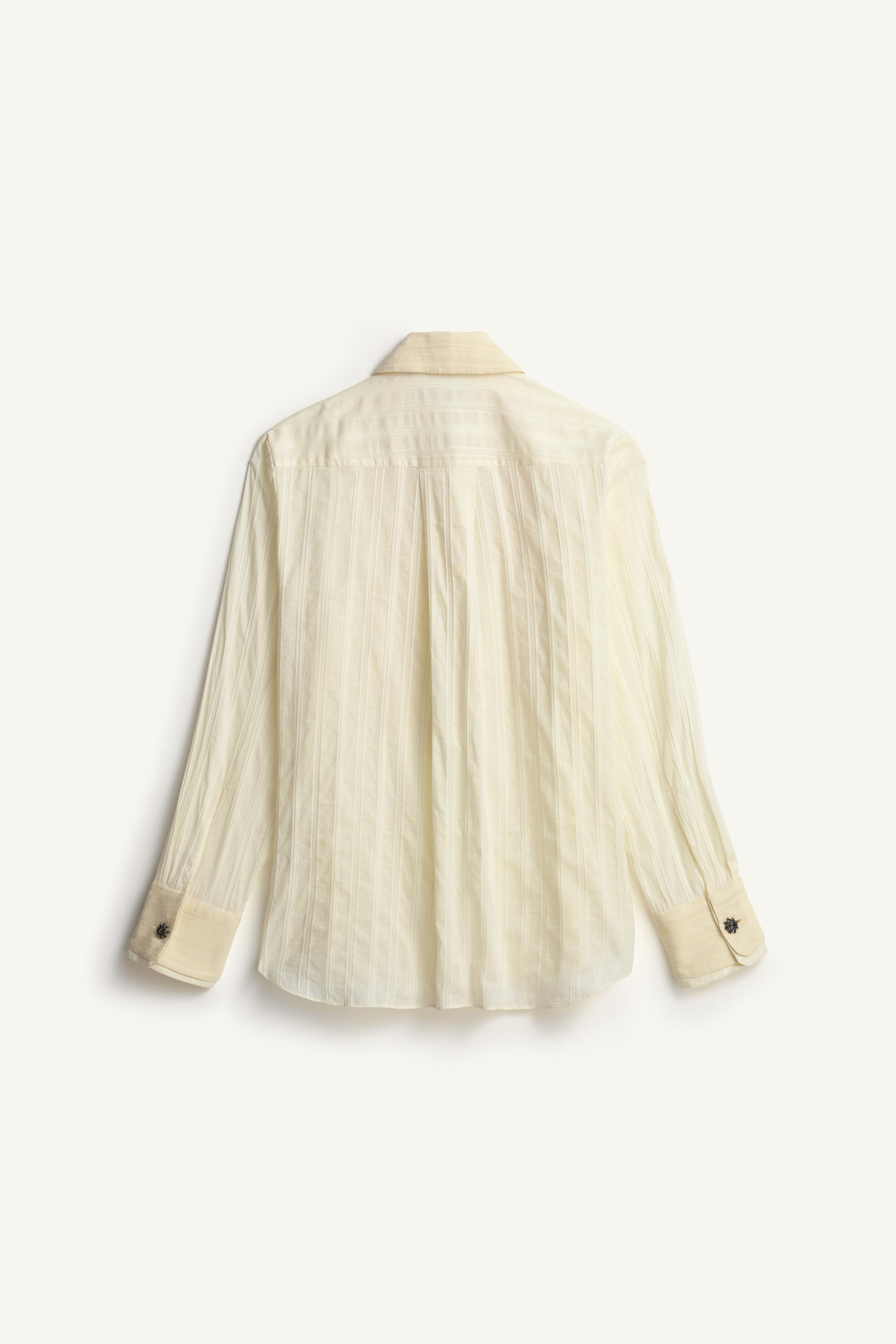 LIMITED EDITION RUFFLE SHIRT WITH JEWEL BUTTONS