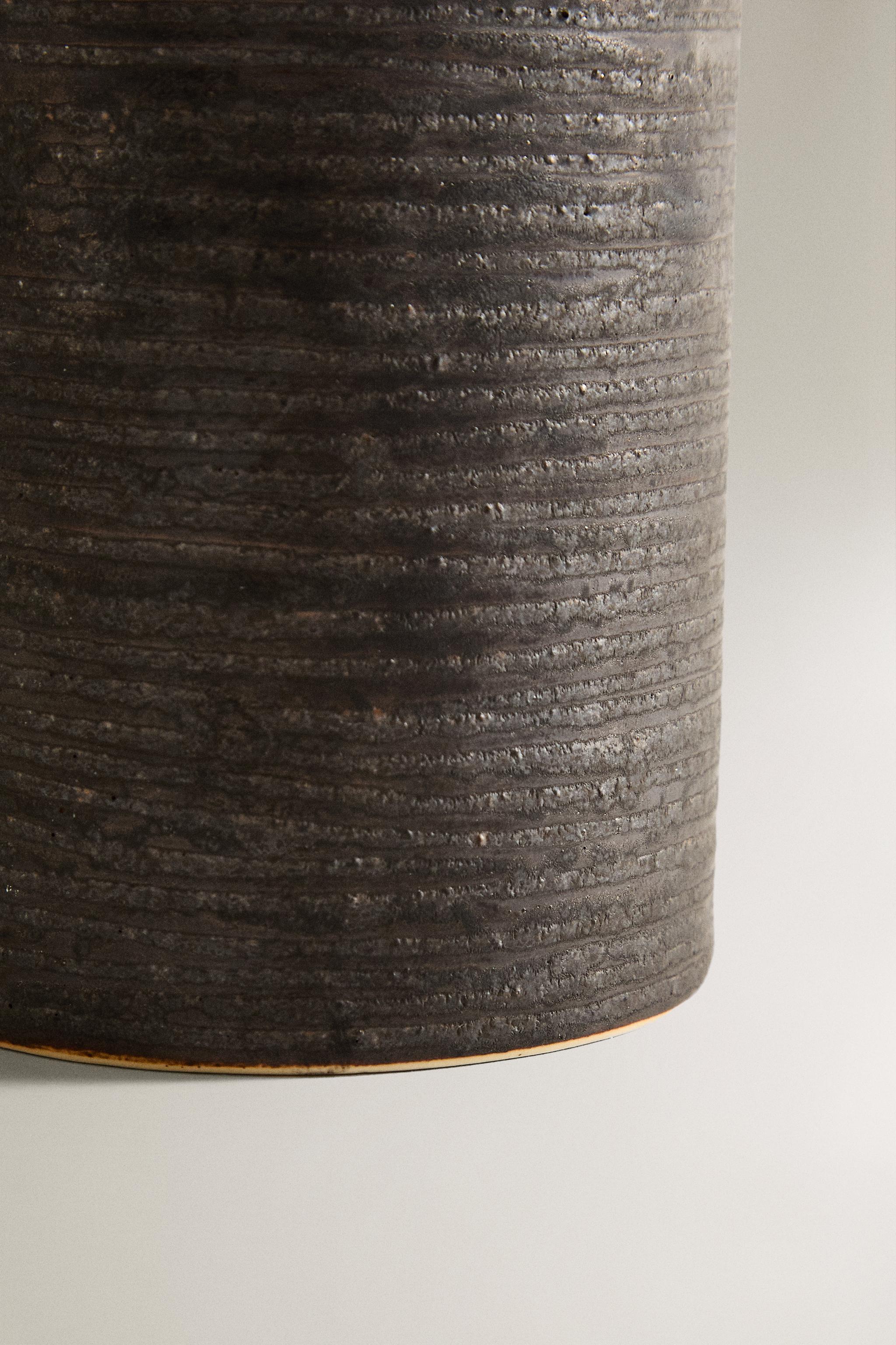 BLACK CERAMIC TOOTHBRUSH TUMBLER