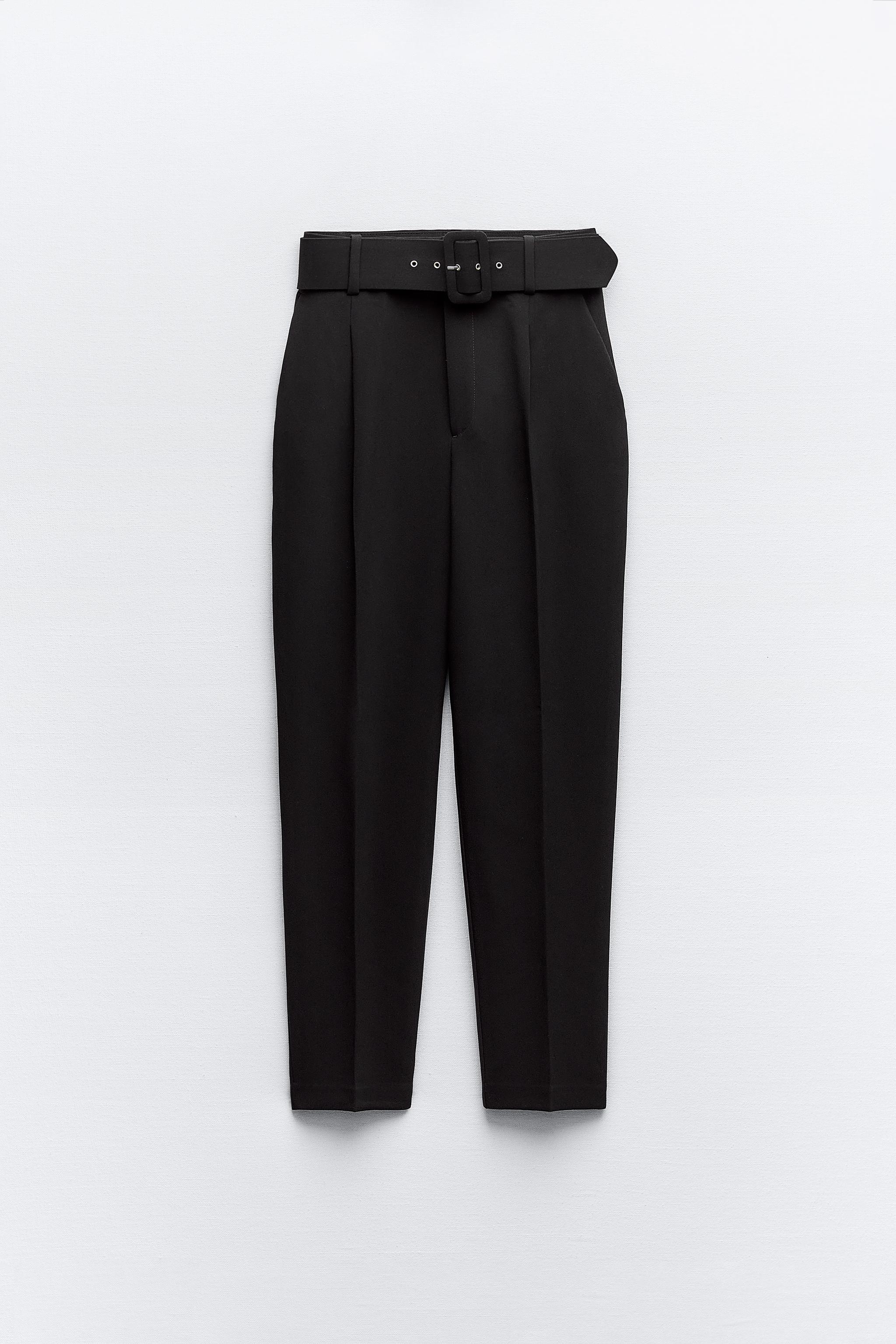 Zara Belted Pants in Black — UFO No More