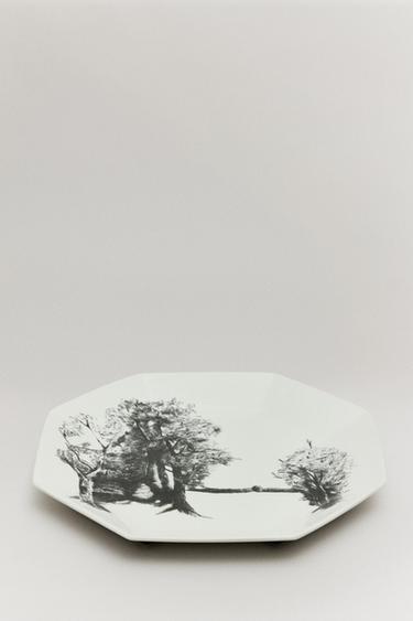 THE SKY OCTAGONAL FLAT PLATE — White 1