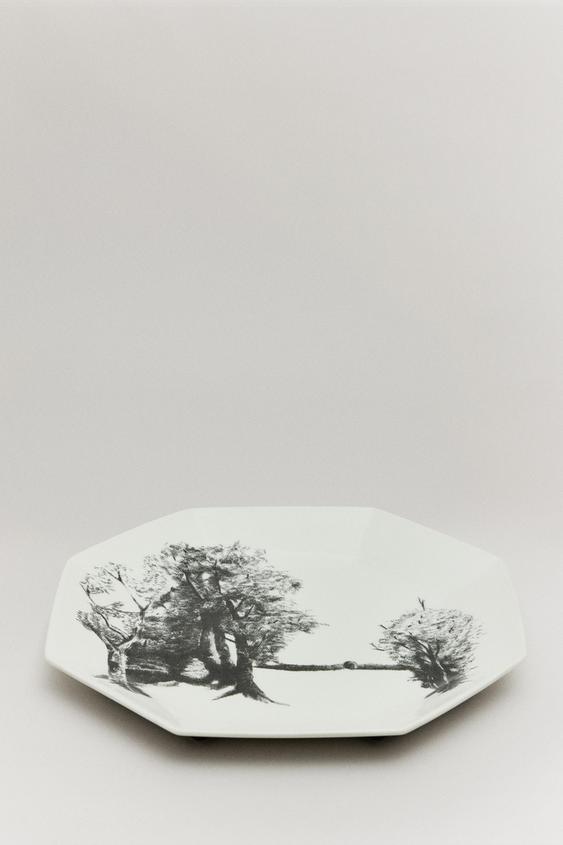 THE SKY OCTAGONAL FLAT PLATE - Blanco de Zara - Imagen 0