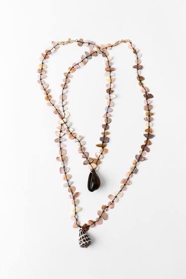 CONFEZIONE 2 COLLANE CONCHIGLIA - cammello di Zara