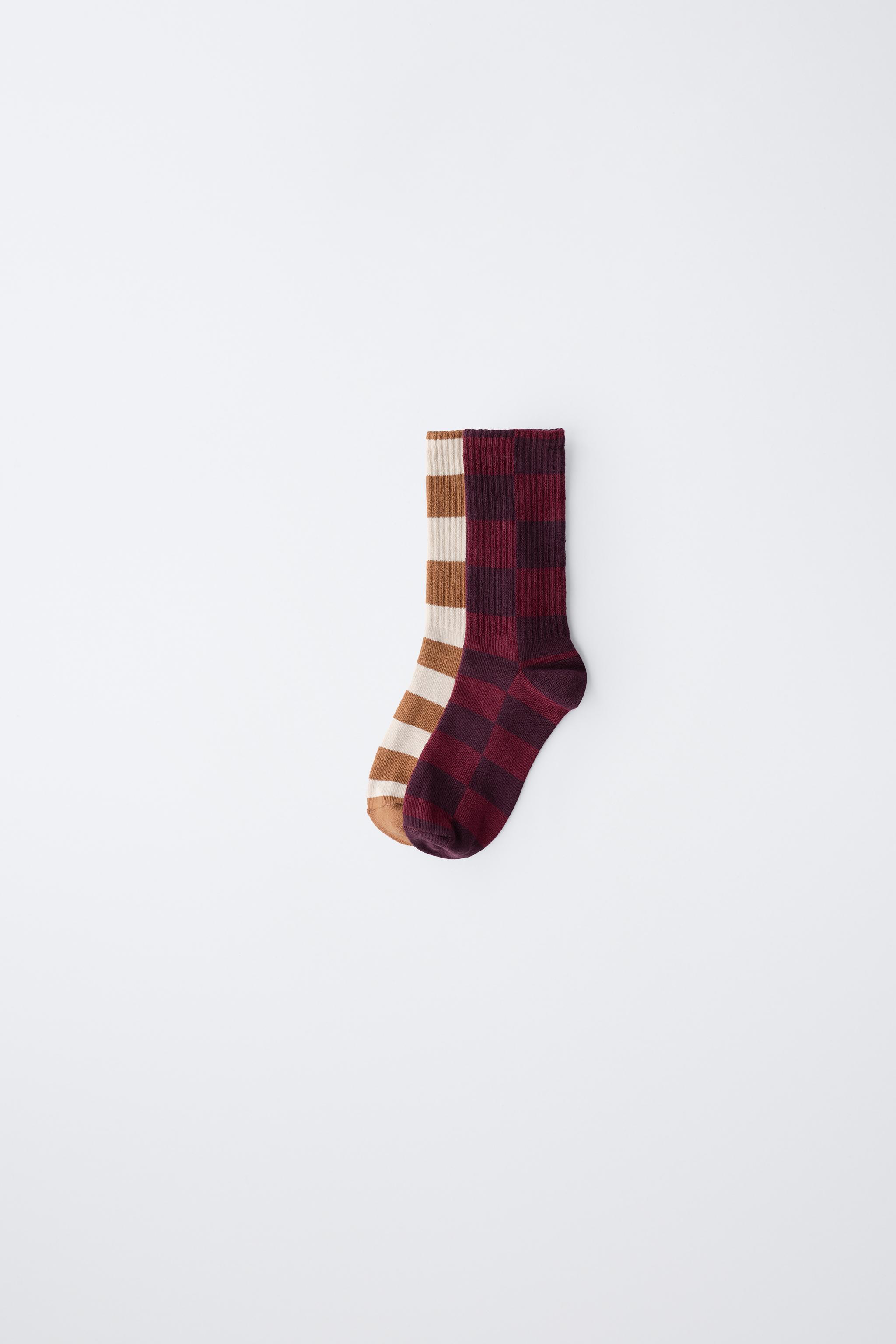 TWO-PACK OF CHECKERBOARD LONG SOCKS