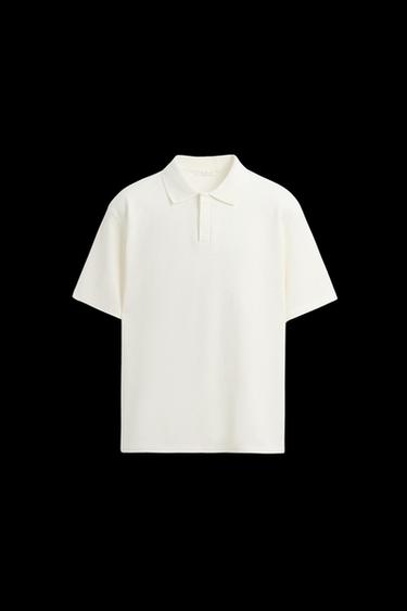 Zara TEXTURED POLO - Ecru - Image 0