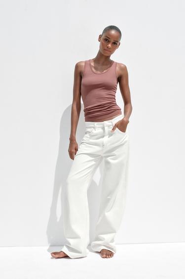 CAMISETA TIRANTES ALGODÓN MODAL - rosa claro de Zara - Imagen 0