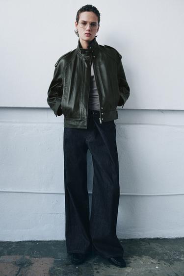 ブラックレザージャケット レディース | ZARA 日本