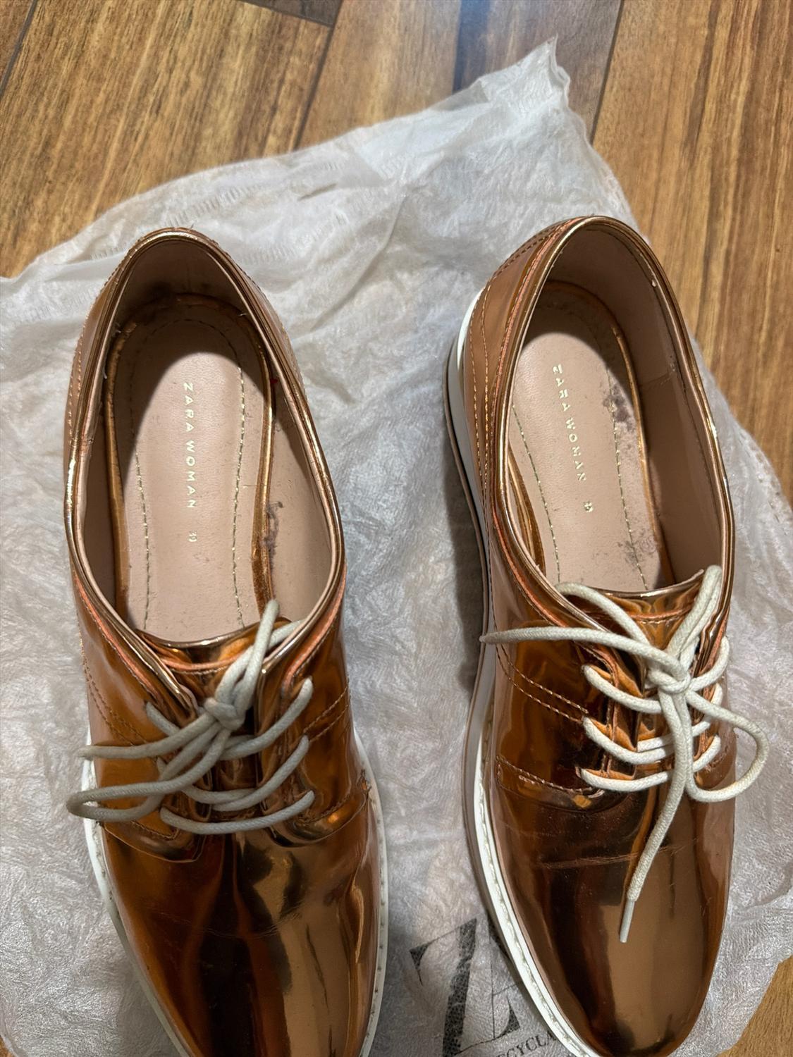 SILVER PLATFORM DERBY SHOES - Image 6