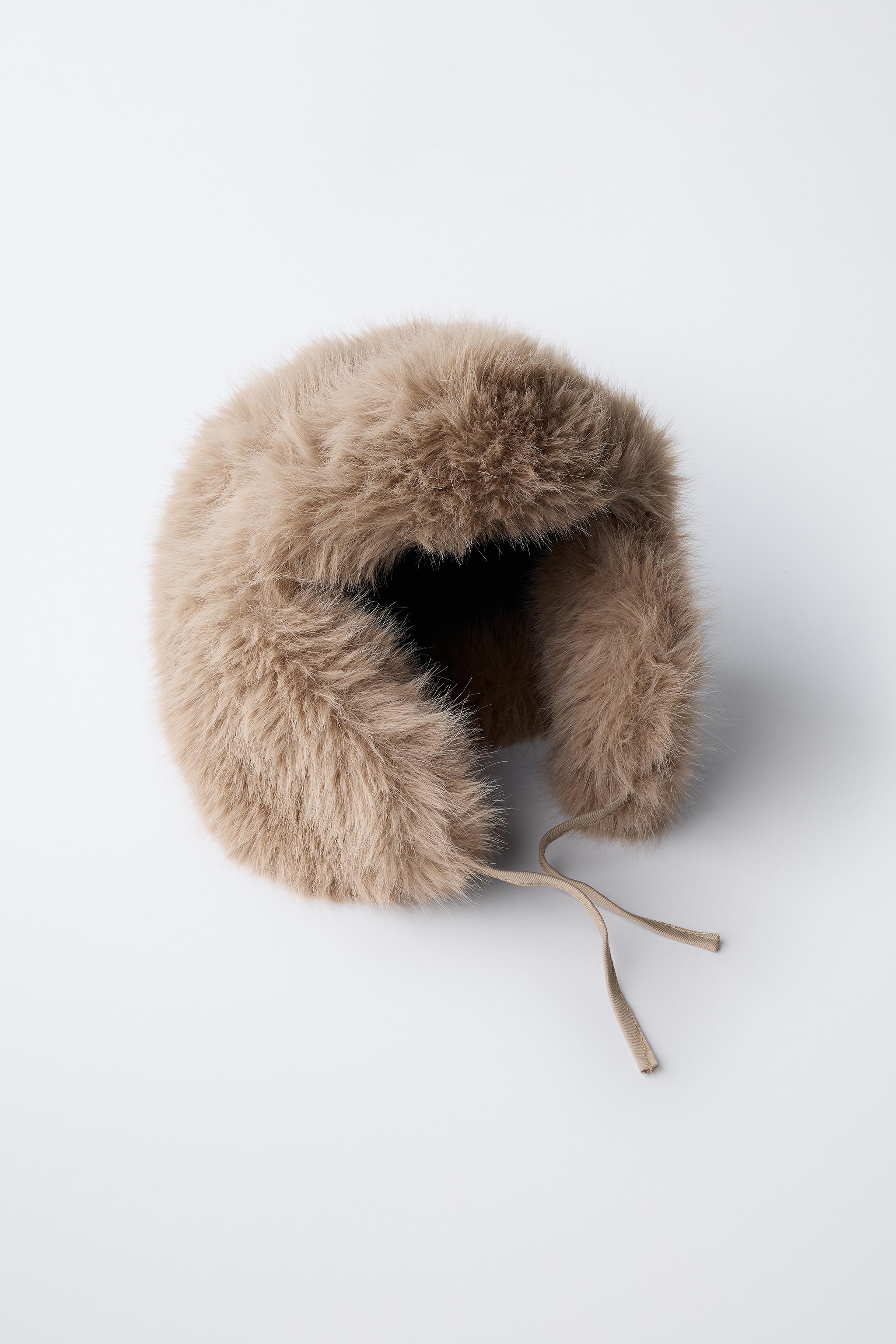 FAUX FUR CAP SKI COLLECTION - Brown | ZARA United States
