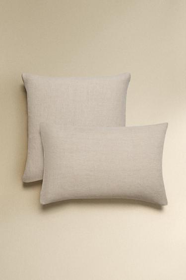 LINEN PILLOWCASE - Light beige by Zara