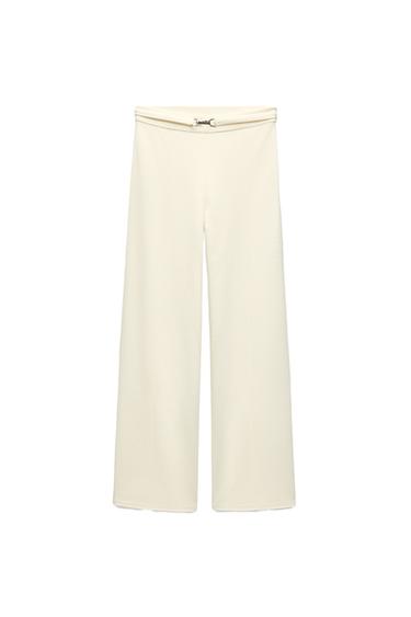 WIDE-LEG TROUSERS WITH BUCKLE