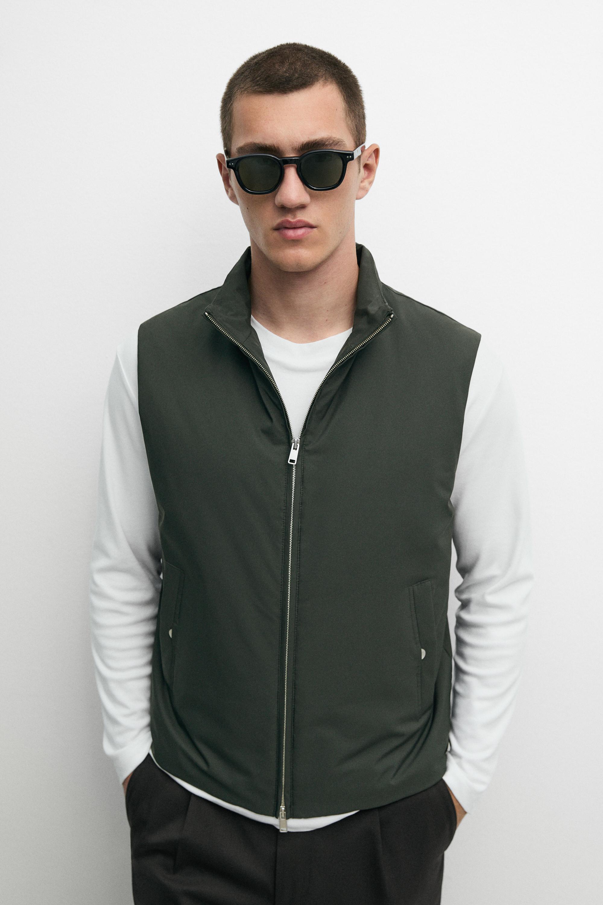 Ultra-lightweight water-repellent down gilet — Dark gray marl