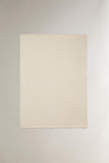 COUVERTURE BÉBÉ COTON POINTS - Écru de Zara - Image 0