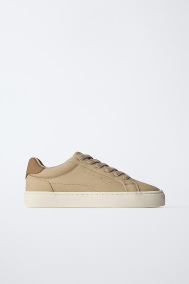 Zara MINIMAL SNEAKERS - Brown