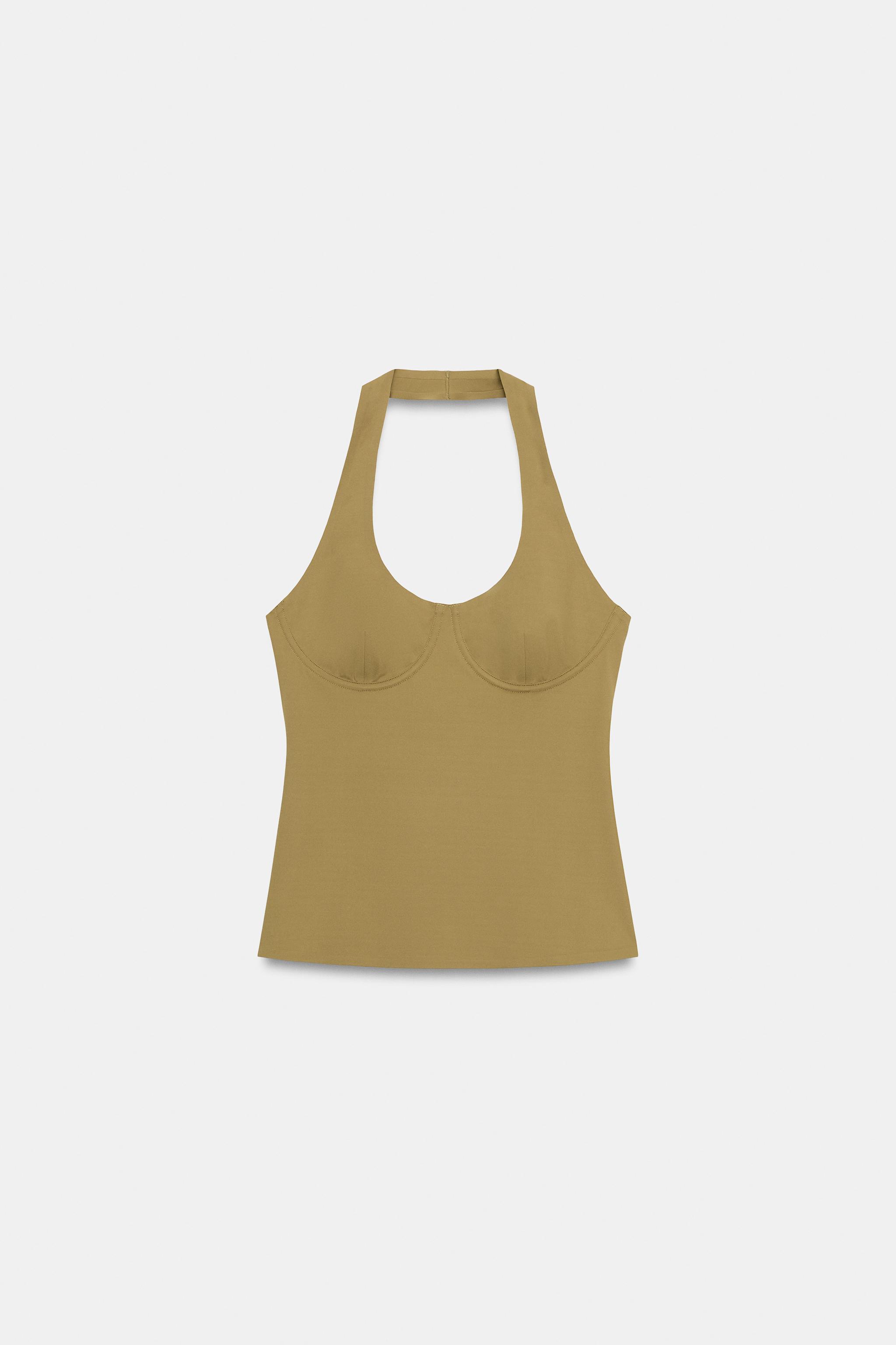 TOP HALTER POLIAMIDA - Negro | ZARA España