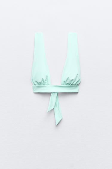 MULTI-WAY BIKINI TOP - Turquoise by Zara