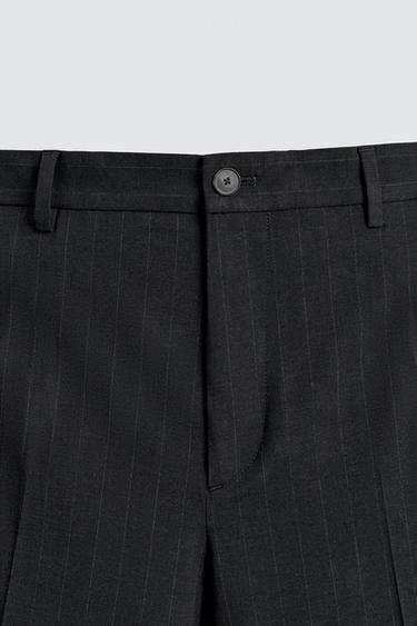 PANTALON DE COSTUME À RAYURES TENNIS - Bleu marine foncé de Zara - Image 7