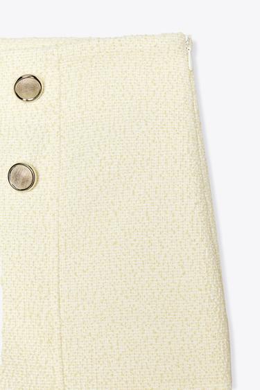 TEXTURED BERMUDA SHORTS WITH GOLD BUTTONS - Printed by Zara - Image 6