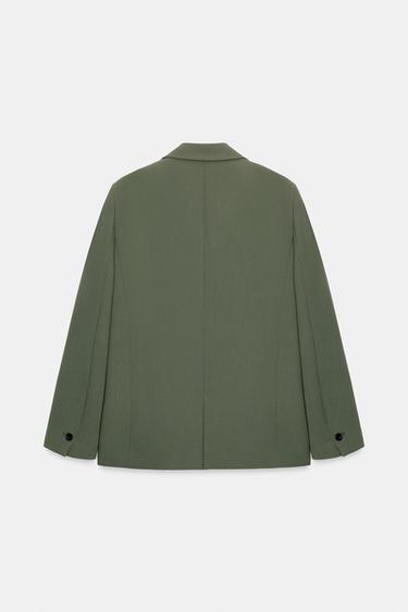 VESTE DROITE À ÉPAULETTES - Kaki de Zara - Image 7