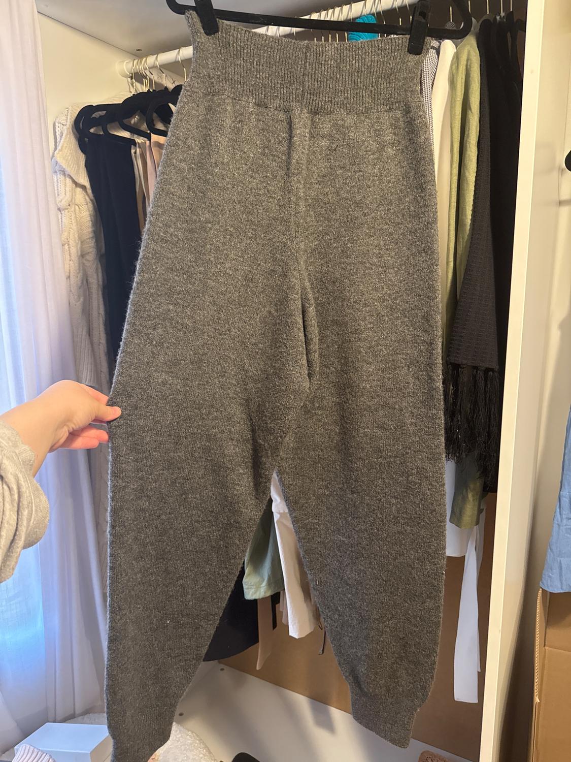 WOOL BLEND GRAY PANTS - Image 2