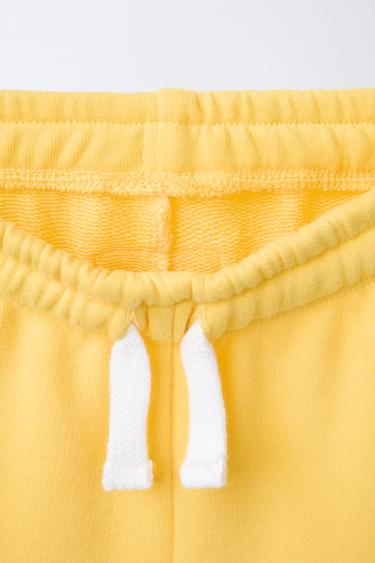 JOGGING BERMUDA SHORTS WITH LABEL DETAIL - Yellow by Zara - Image 2