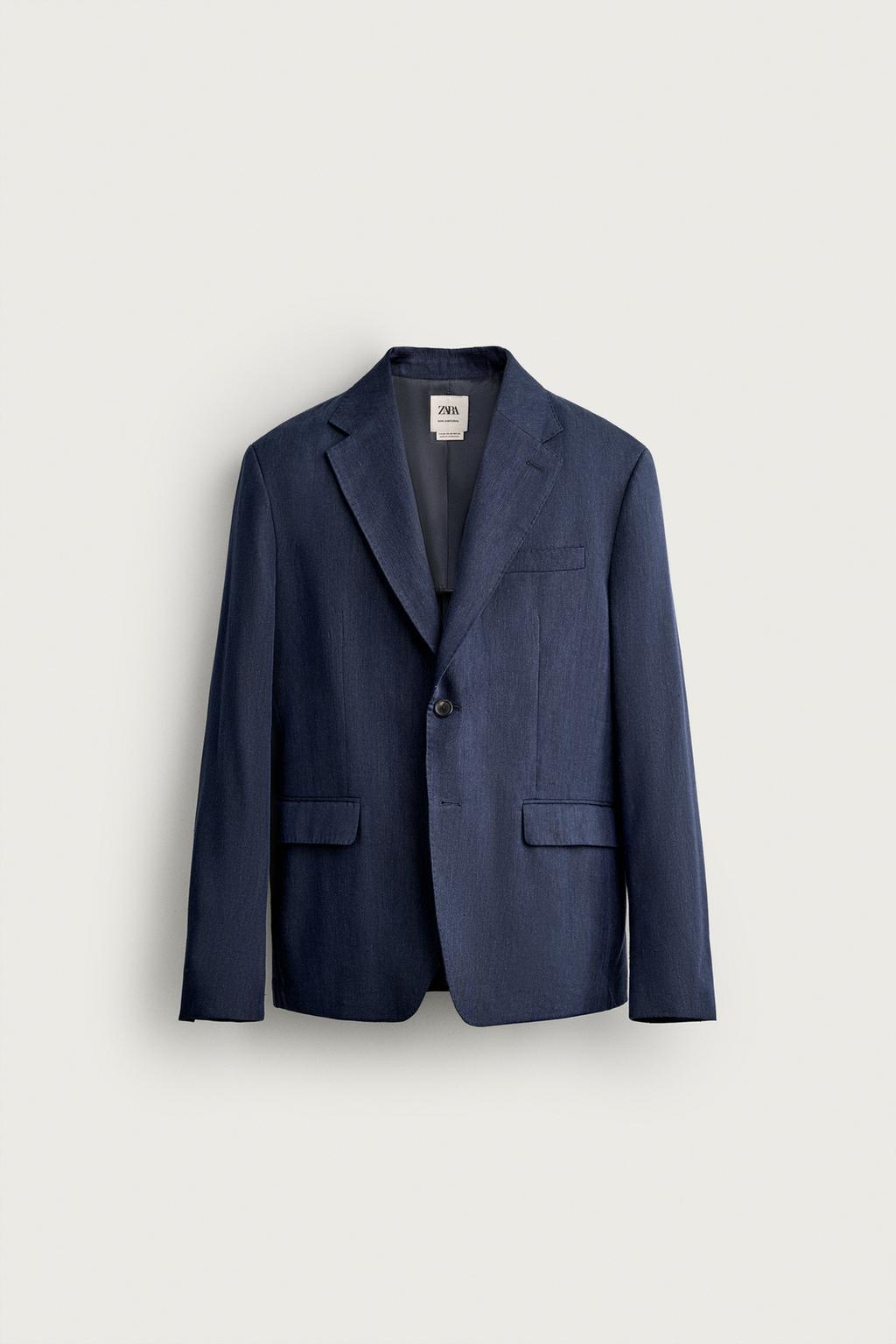 Linen — Wool Regular Fit Suit Blazer — Men's
