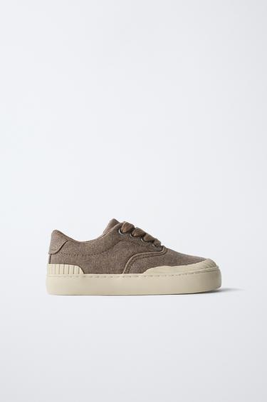 حذاء بامبا قطني - بني الخاص بـ Zara