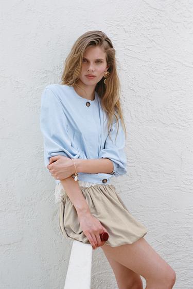 BLOUSON BOMBER LÉGER - Bleu clair de Zara - Image 2