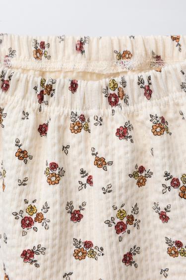 FLORAL EMBOSSED TROUSERS - Ecru by Zara - Image 2