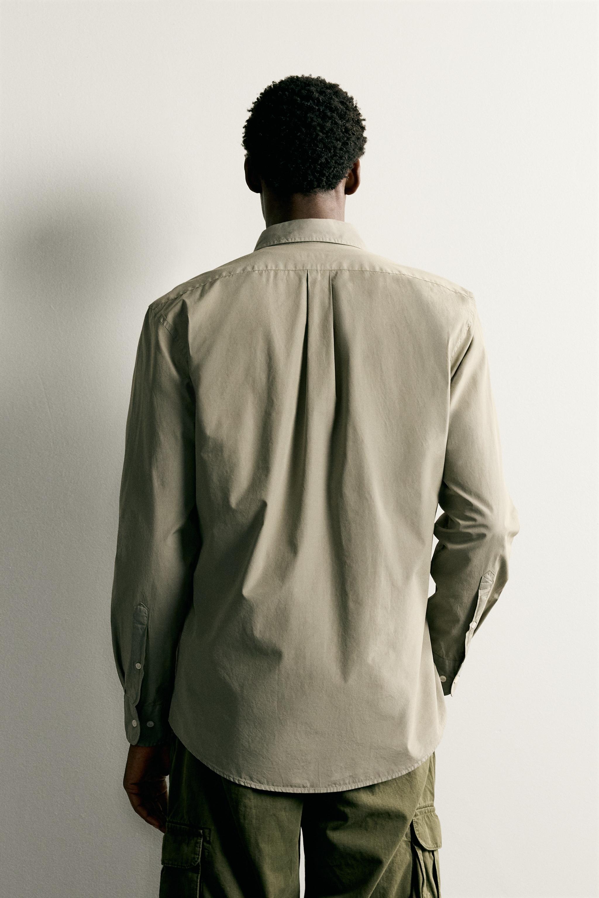 Мужские рубашки Zara COTTON REGULAR FIT SHIRT — фото 3