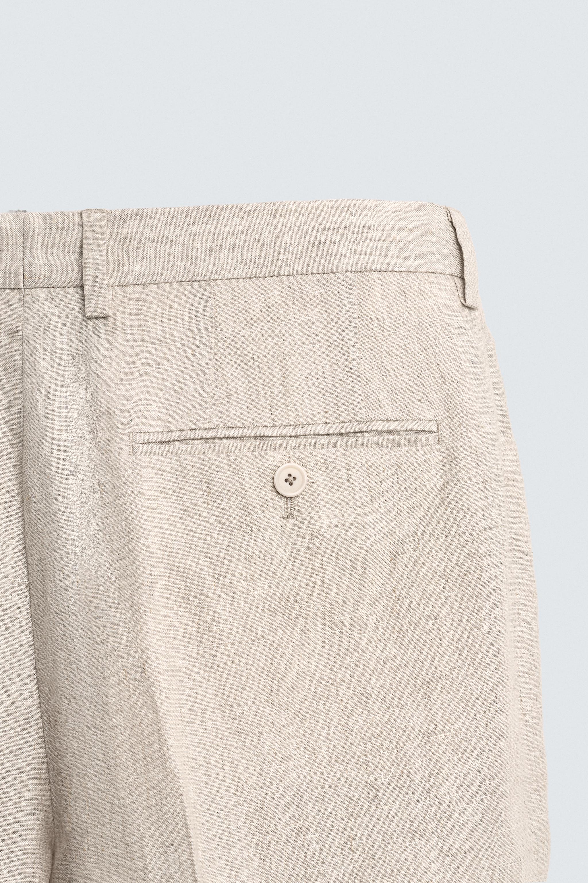 PANTALON DE COSTUME 100% LIN