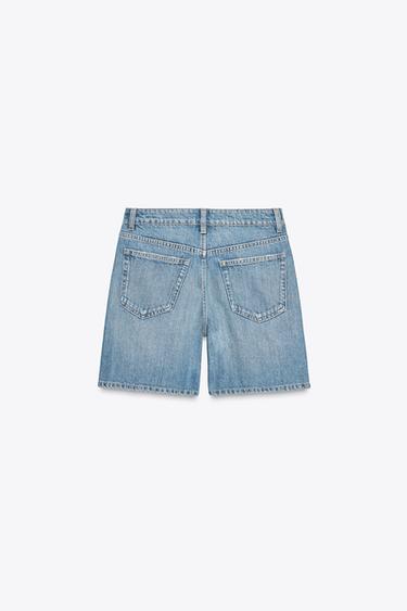 TRF MID-RISE DENIM BERMUDA SHORTS - Indigo by Zara - Image 8