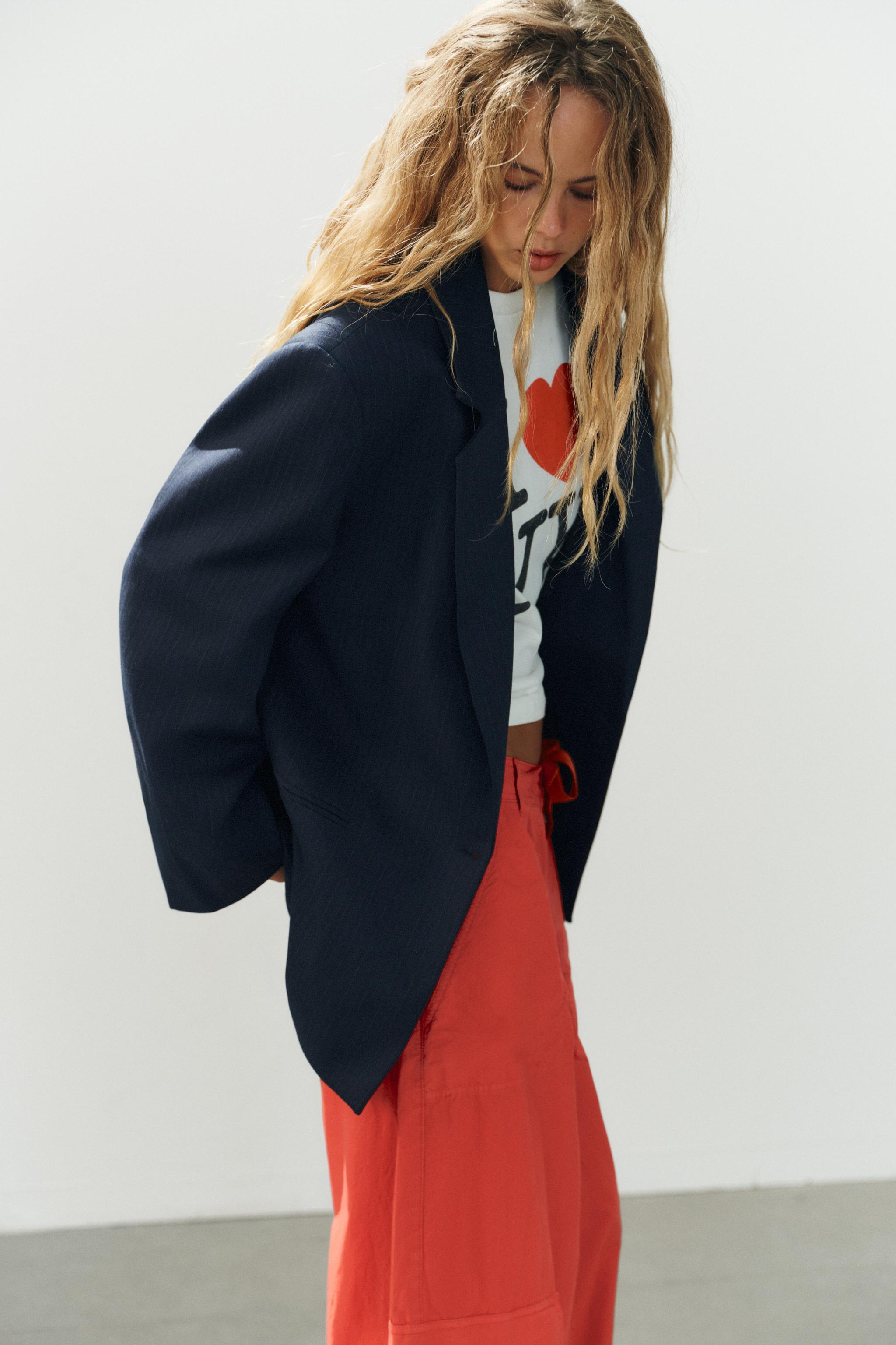 VESTE OVERSIZE RAYURES